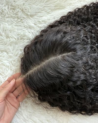 Trilumity 13X6 Full Al Curly Human Hair - Natural Black Hair Replacement Wig