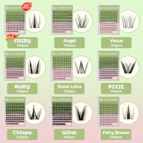Trilumity Angel Lash Clusters Wispy Faux Mink Fiber - Black False Lashes