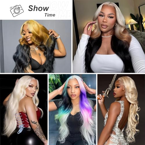 Trilumity 613 13X6 Blonde 13X6 Body Wave Human Hair - Natural Black Hair Replacement Wig