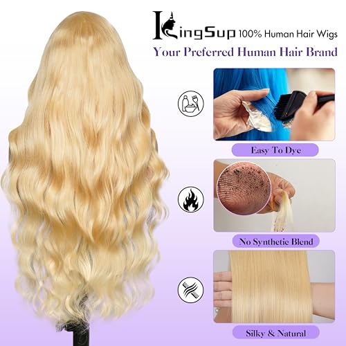 Trilumity 613 13X6 250 Density Body Wave 100% Human Hair - Natural Black Hair Replacement Wig