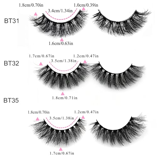 Trilumity Premium 3D5D 15 Includes 3 Wispy Reusable Faux Mink - Black False Lashes Set