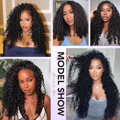 Trilumity Burmese 250 Density 13X6 Curly Human Hair - Natural Black Hair Replacement Wig
