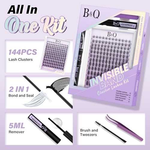 Trilumity Fairy Lash Clusters Wispy Faux Mink Fiber - Clear False Lashes