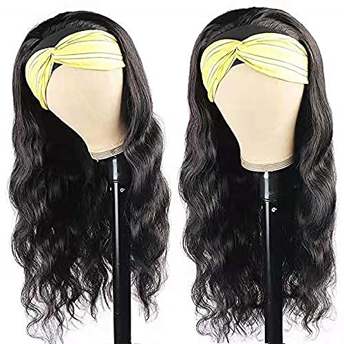 Trilumity Higher Headband Glueless None Body Wave Brazilian Virgin Hair - Natural Color Hair Replacement Wig