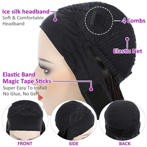 Trilumity Headband Water Headband For Water Wave Human Hair - Natural Black Hair Replacement Wig