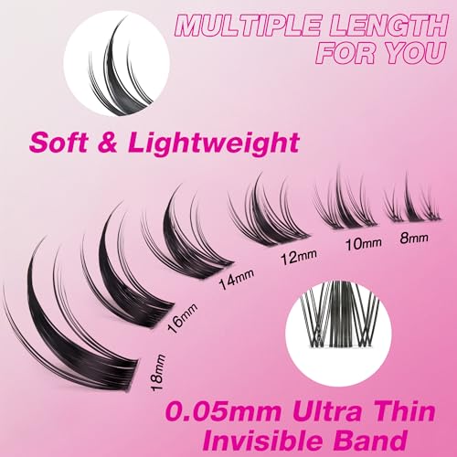 Trilumity Manga Lash Clusters Wispy Faux Mink Fiber - Black False Lashes