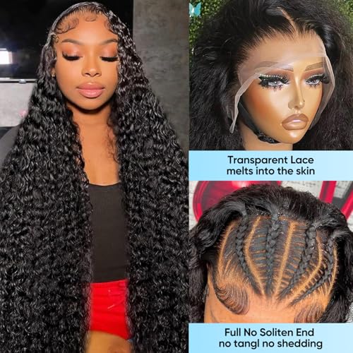 Trilumity 13X6 For Women Deep Wave Human Hair - Natural Color Hair Replacement Wig