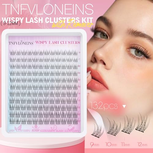 Trilumity Lash Clusters Kit Lash Wispy Faux Mink Fiber - Black False Lashes
