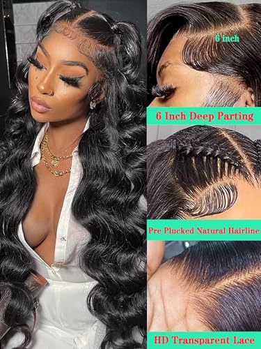 Trilumity 13X6 Humanhair Body Wave Human Hair - Brown Hair Replacement Wig