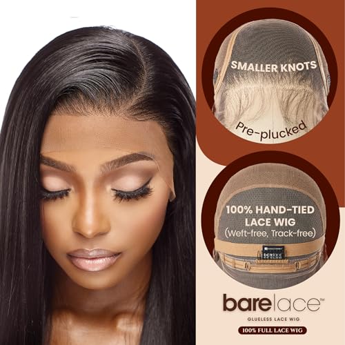 Trilumity Full-Lace Straight Human Hair - Natural Black Hair Replacement Wig