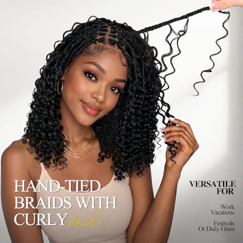 Trilumity 13X6 Front Braided Straight Human Hair - Natural Black Hair Replacement Wig