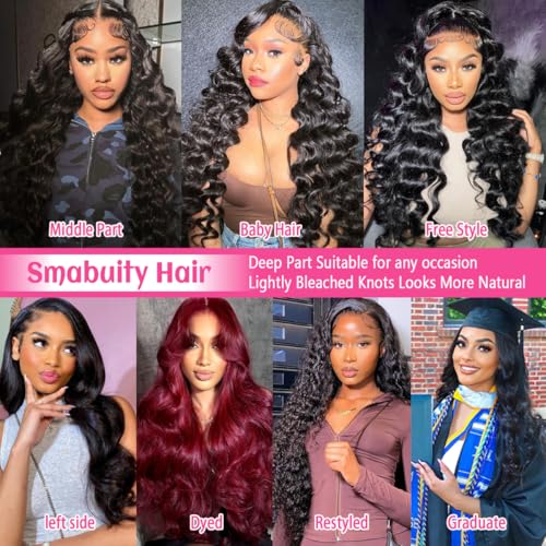 Trilumity 13X6 Hd Transparent Body Wave Human Hair - Natural Black Hair Replacement Wig