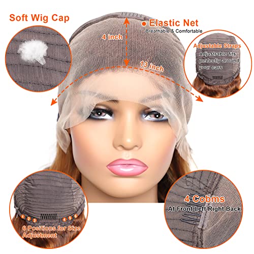 Trilumity Honey Blonde Ombre 13X4 Body Wave 100% Human Hair - Honey Blonde Hair Replacement Wig
