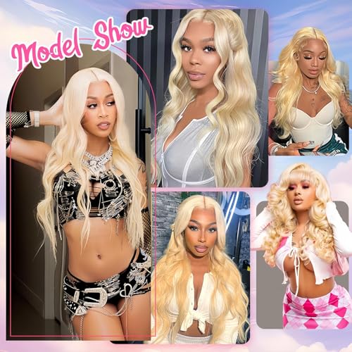 Trilumity 613 200 Density Blonde Body Wave Human Hair - 613 Blonde Hair Replacement Wig