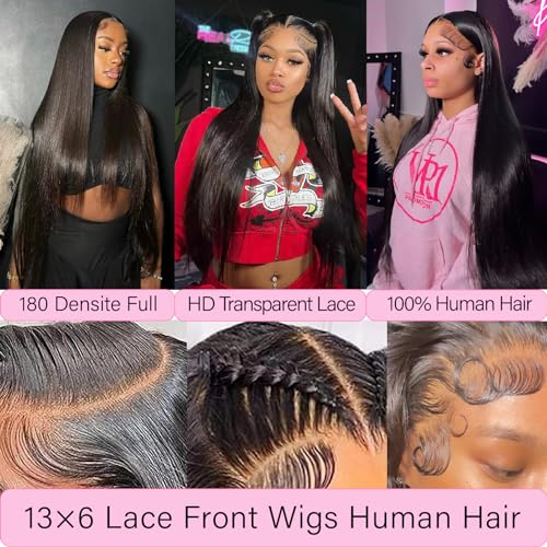 Trilumity 13X6 Straight Hd Straight Human Hair - Natural Color Hair Replacement Wig