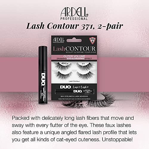 Trilumity Lash Contour 371 Outer Natural Faux Mink Fiber - Black False Lashes