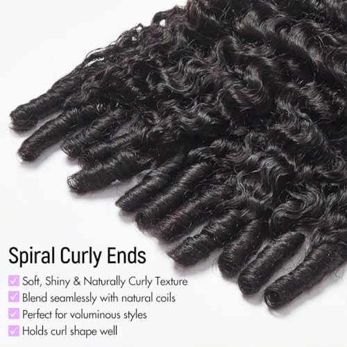 Trilumity Half Burmese 3 Curly Human Hair - Natural Black Hair Replacement Wig