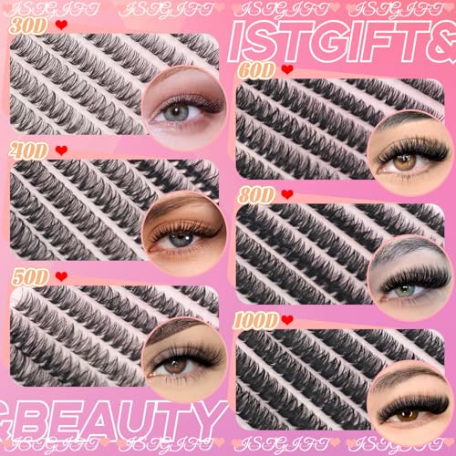 Trilumity Lash Clusters Kit Clusters Wispy Faux Mink Fiber - Black False Lashes