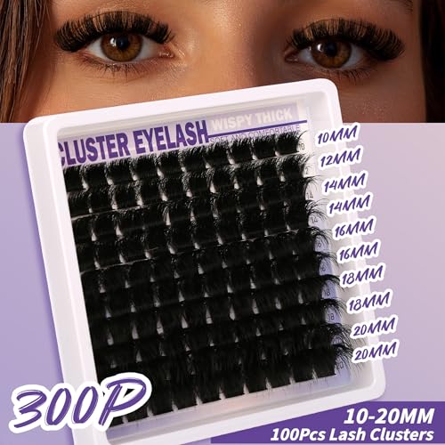 Trilumity Clusters Kit Gift Packs Wispy Faux Mink Fiber - Black False Lashes
