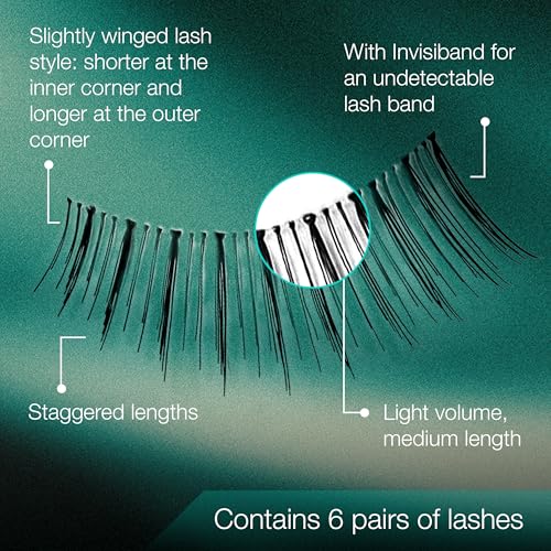 Trilumity Babies Lightweight Short Length Strip Faux Mink Fiber - Black False Lashes