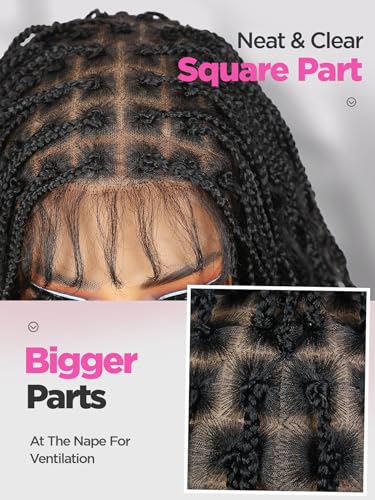 Trilumity Full Lace Box Deep Wave Synthetic Fiber - Natural Black Hair Replacement Wig