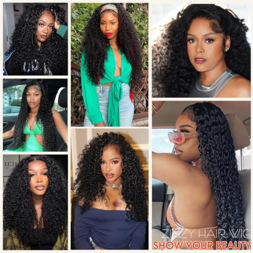 Trilumity Burmese Half With Spiral Curly Human Hair - Natural Black Hair Replacement Wig