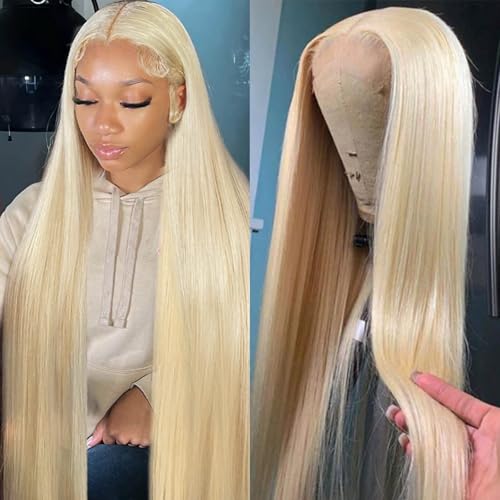 Trilumity 613 13X6 Straight Human Hair - 613 Blonde Hair Replacement Wig