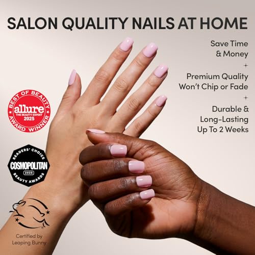 Trilumity Sugar Bb Spring Nails Short Almond Soft Gel - Pink Press On Nails