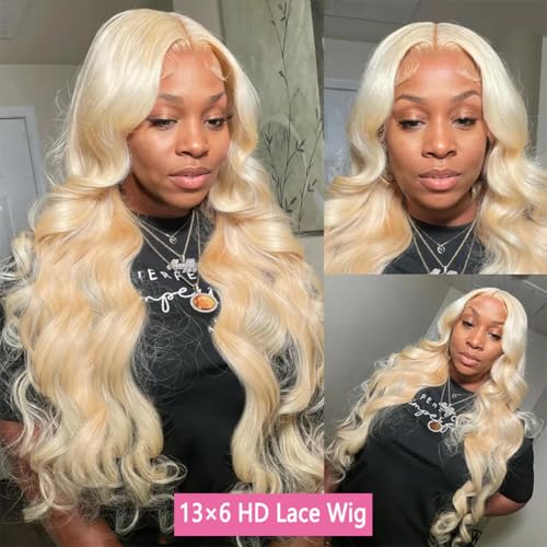 Trilumity 613 13X6 Blonde 613 Body Wave Human Hair - Natural Black Hair Replacement Wig