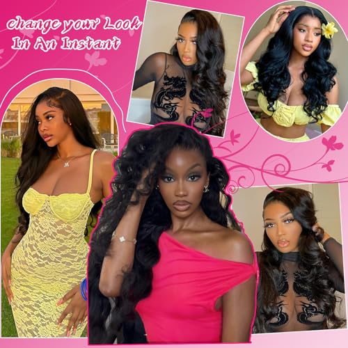 Trilumity 13X6 Bodywave Hd Transparent Body Wave Human Hair - Natural Black Hair Replacement Wig