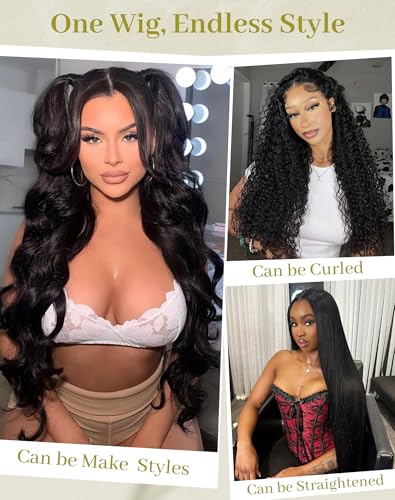 Trilumity 13X6 200 Density With Deep Wave Human Hair - Natural Color Hair Replacement Wig