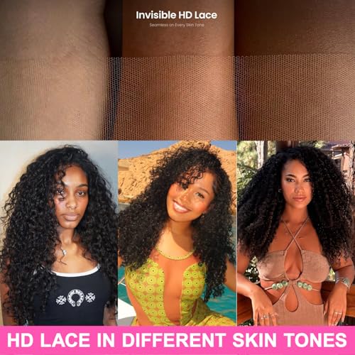 Trilumity 13X6 Hd Transparent Burmese Curly Human Hair - Natural Black Hair Replacement Wig