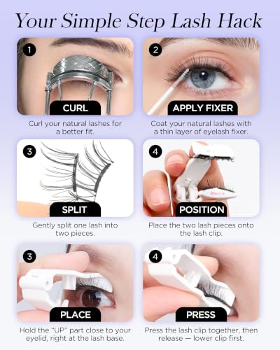 Trilumity Magnetic With Applicator Magnetic Faux Mink Fiber - Clear False Lashes