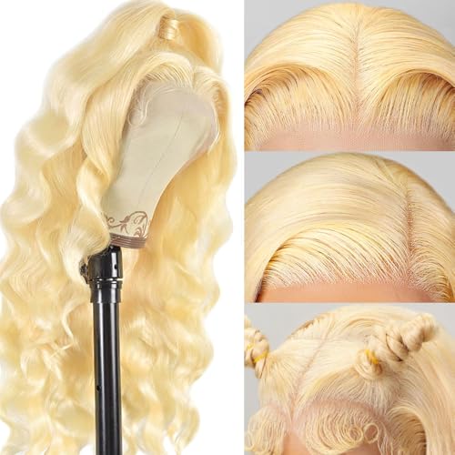 Trilumity 613 250 Density Blonde Body Wave Human Hair - 613 Blonde Hair Replacement Wig