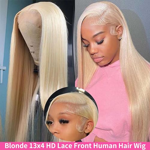 Trilumity 613 13X4 Blonde Straight Human Hair - Natural Black Hair Replacement Wig