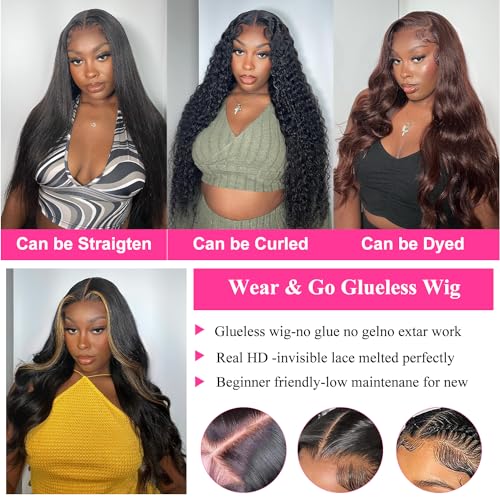 Trilumity Wear And Go Body Wave Brazilian Virgin Hair - Natural Black Hair Replacement Wig