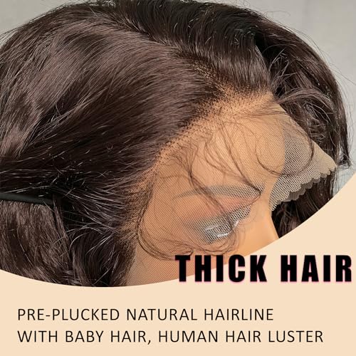 Trilumity Brown 13X6 Al Body Wave Synthetic Fiber - Brown Hair Replacement Wig