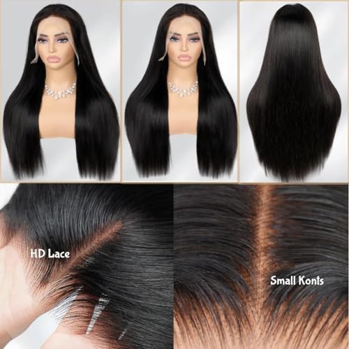 Trilumity Straight 13X6 200 Straight Human Hair - Natural Color Hair Replacement Wig