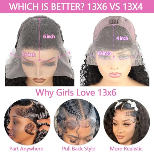 Trilumity Water 13X6 Front Pre Body Wave Human Hair - Natural Black Hair Replacement Wig