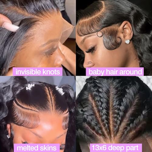 Trilumity Water 13X6 Front Pre Body Wave Human Hair - Natural Black Hair Replacement Wig