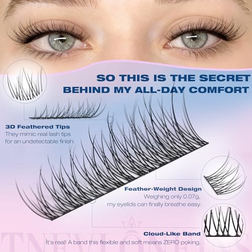 Trilumity Lash Extension Kit Lash Wispy Faux Mink Fiber - Black False Lashes