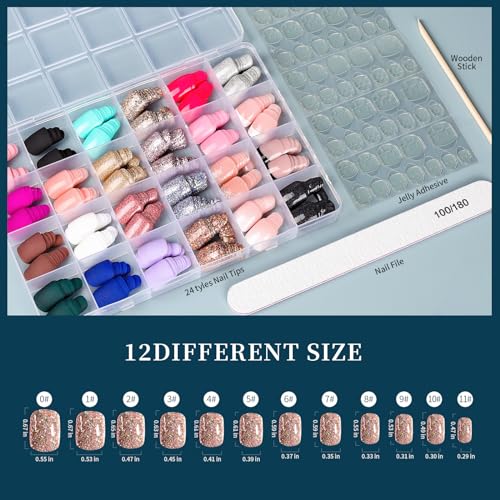 Trilumity 24 Colors Matte Short Square Soft Gel - Nude Press On Nails