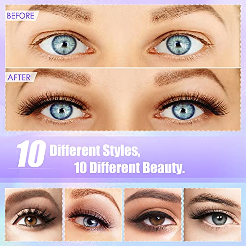 Trilumity Magnetic Premium Wispy Faux Mink Fiber - Black False Lashes