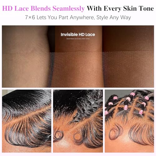 Trilumity 7X6 Burmese Glueless Curly Human Hair - Natural Color Hair Replacement Wig