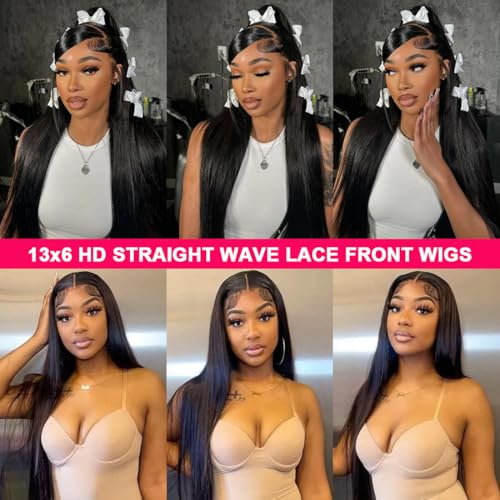 Trilumity 13X6 200 Density Straight Human Hair - Natural Color Hair Replacement Wig