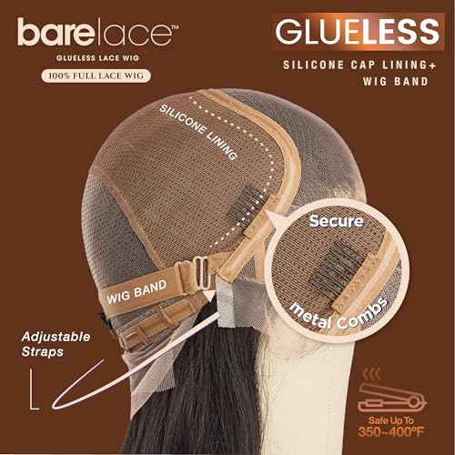 Trilumity Full-Lace Straight Human Hair - Natural Black Hair Replacement Wig