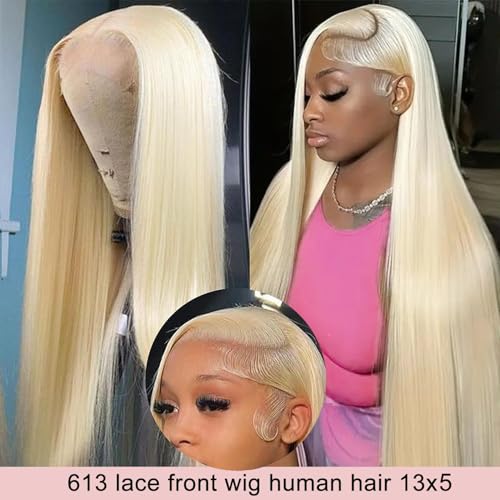 Trilumity 613 13X5 Straight Human Hair - Natural Black Hair Replacement Wig