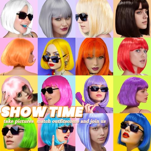 Trilumity 16 Pack Colored Bob Bob 100% Human Hair - Natural Black Hair Replacement Wig