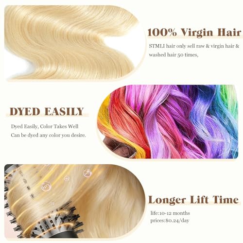 Trilumity 613 13X6 250 Density Body Wave Human Hair - Natural Black Hair Replacement Wig