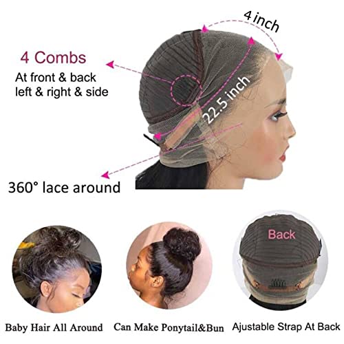 Trilumity 360 Transparent Al For Body Wave Brazilian Virgin Hair - Natural Black Hair Replacement Wig